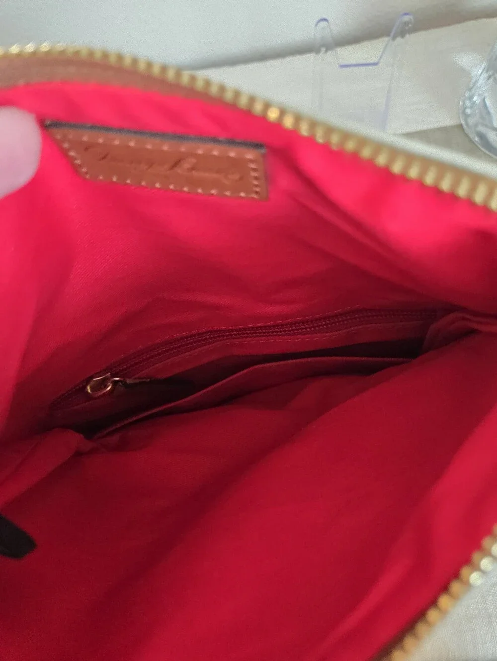 Dooney & Bourke Ivory Fold-Over Pebble Leather Clutch